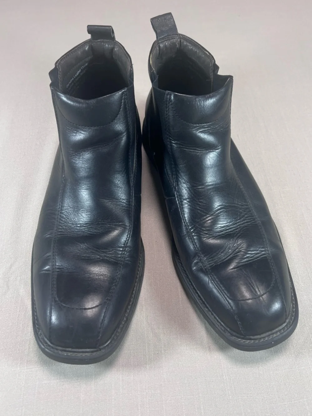 Nunn Bush Men’s Black Leather Chelsea Boots – Size 10.5